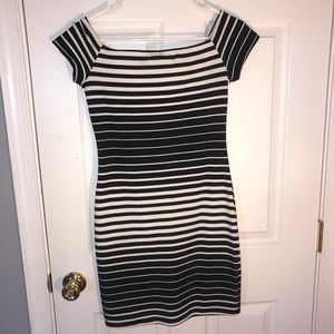 Black and white stripped dress
